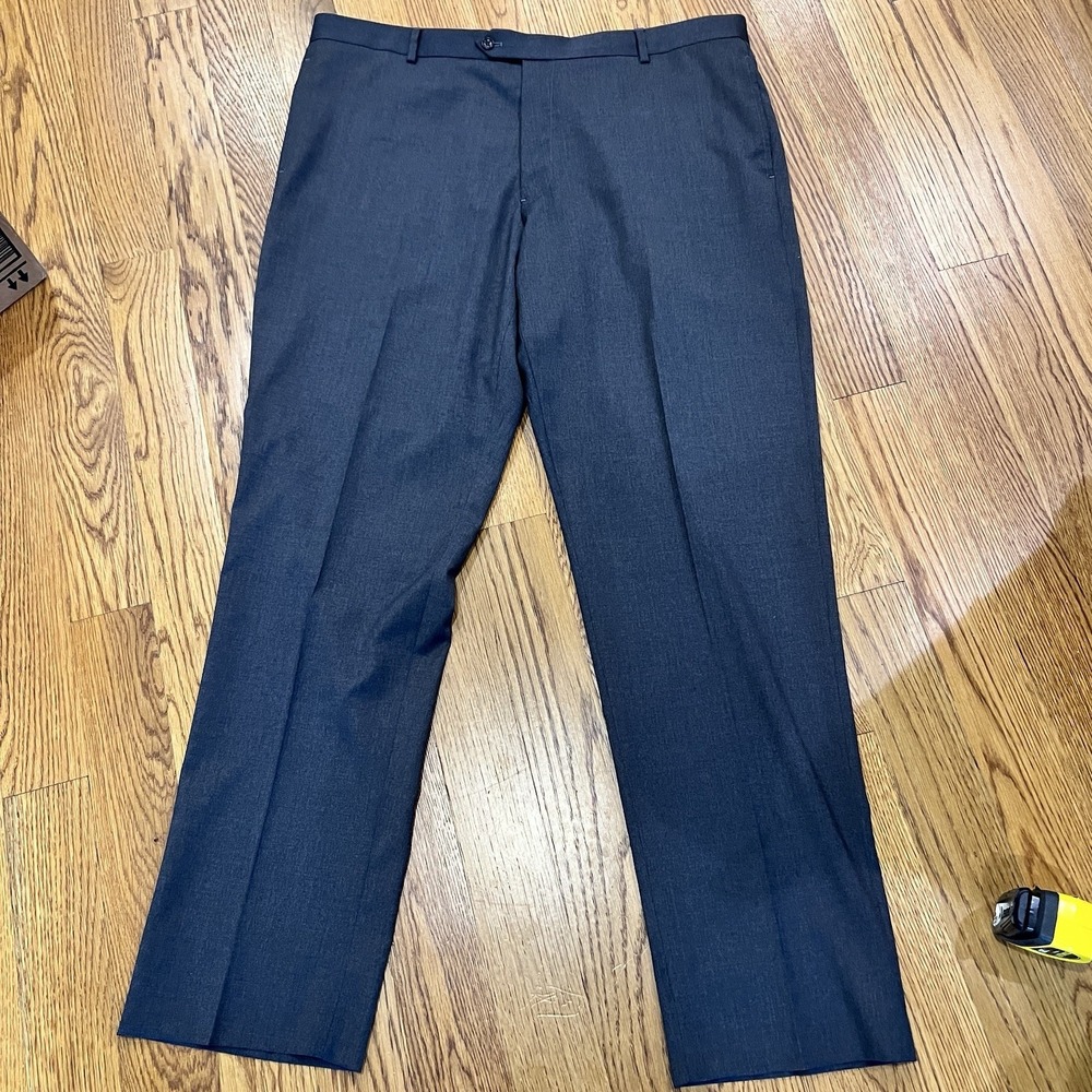 Brooks Brothers 1818 Classic Reda 1865 Italian Gray Wool Trouser Pants Men 40X34